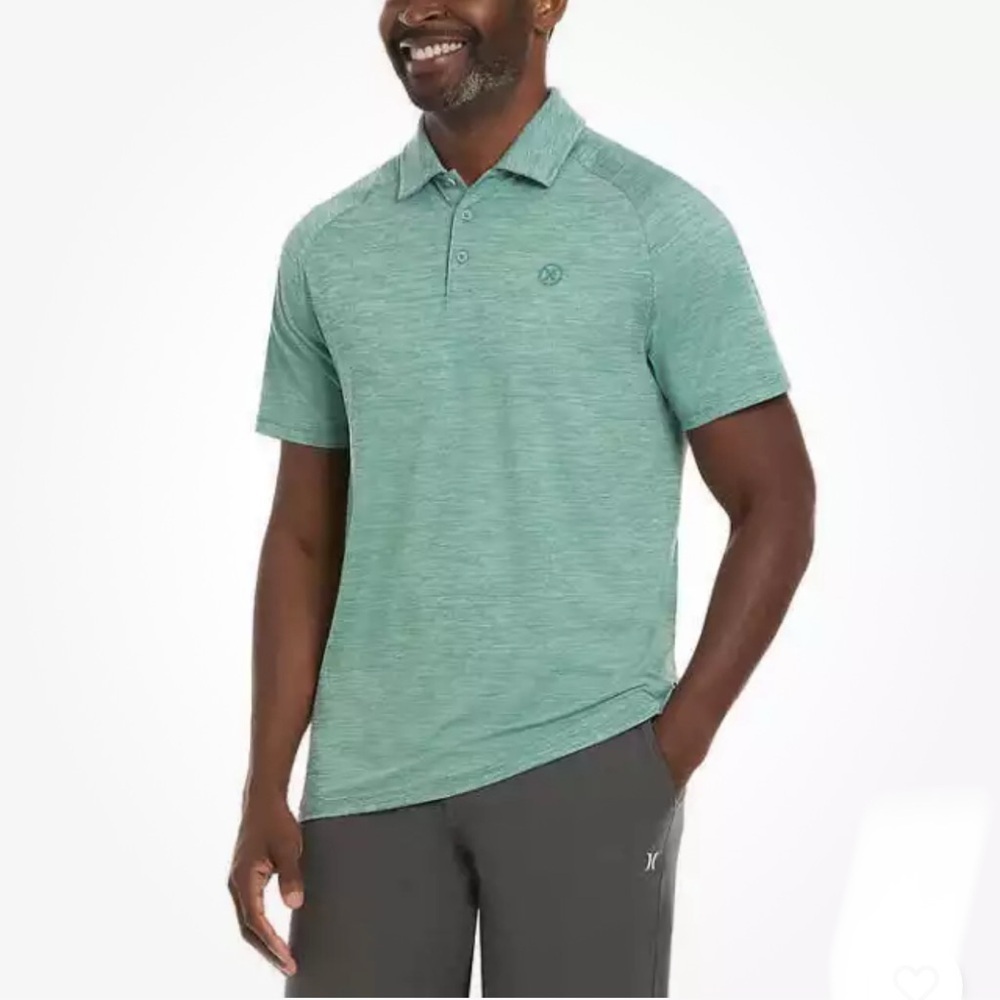 Hurley Men's Performance Stretch Moisture Wicking XLarge Green Polo Shirt